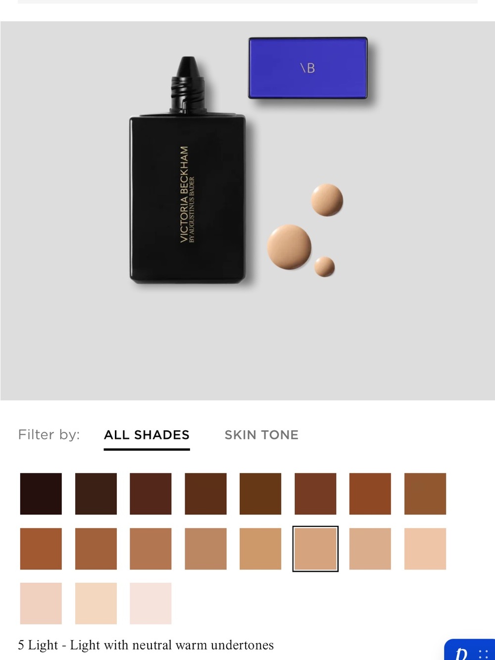 Victoria Beckham Foundation Duo — Black Bottle with Beige Drops - Picture 5 of 8